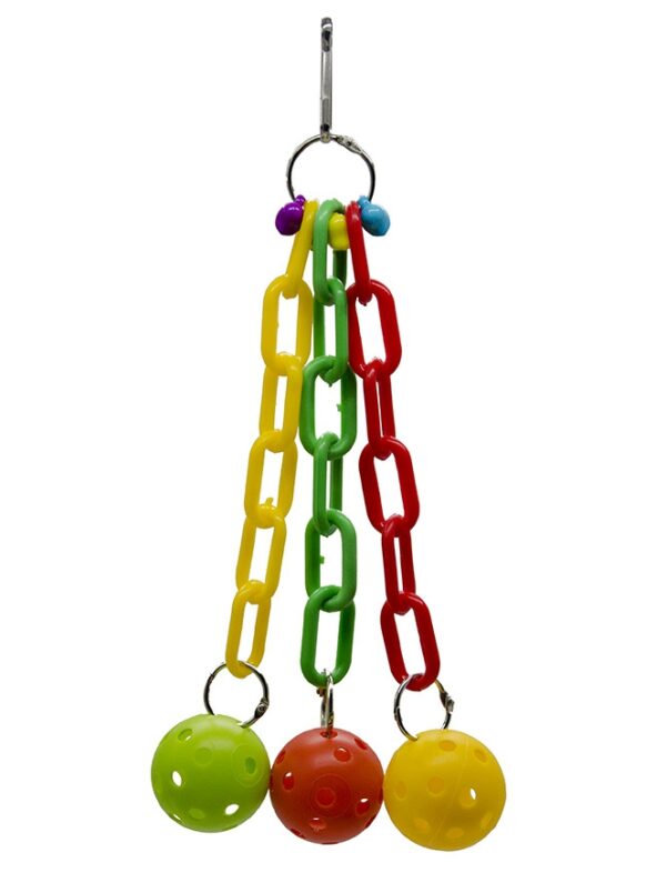 JUGUETE BOLAS PLATICO + CADENA 30*12cm BS-11