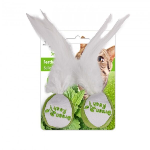 GREEN RUSS Jug. Full Catnip -Pelotas Pluma 5cm