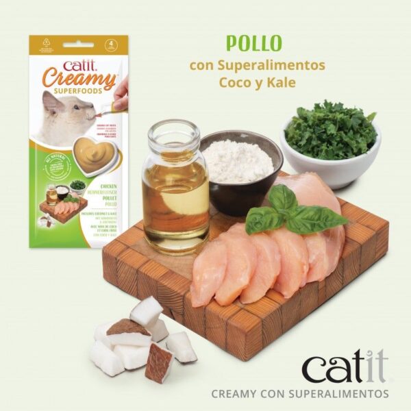 Catit Creamy Superfood Pollo/Coco y Kale