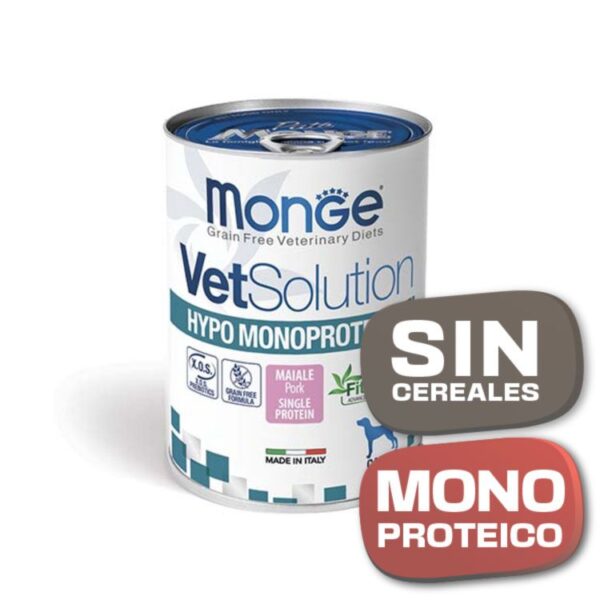 MONGE VETSOLUTION DOG Hypo Monoproteico Cerdo 400gr - Imagen 2