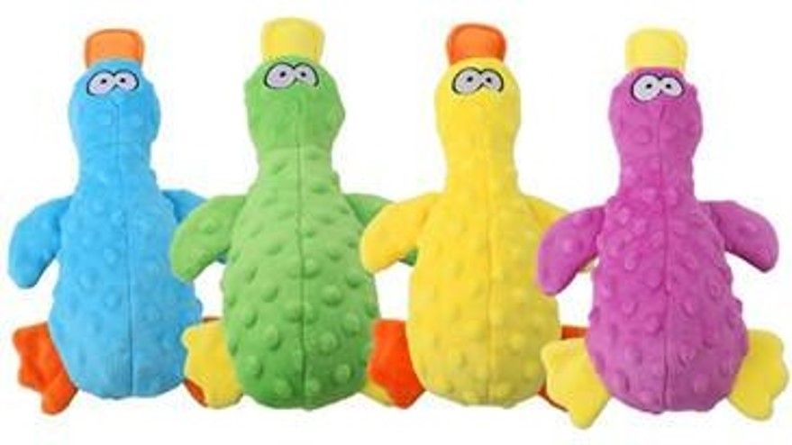 JUGUETE PERRO PELUCHE PATO COLORES SONIDO 27CM PT28 - Imagen 2