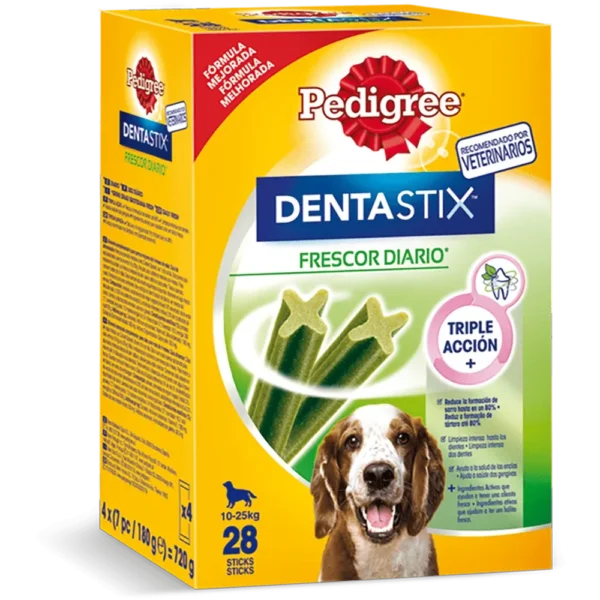 PEDIGREE DENTASTIX FRESH 10-25  KG. 28 STICKS