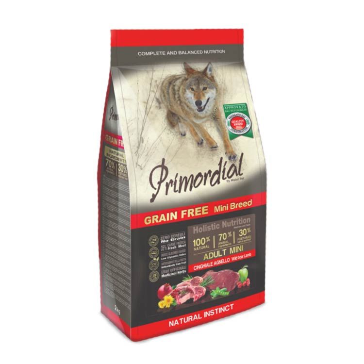 PRIMORDIAL MINI ADULT CORDERO Y JABALI 2kg