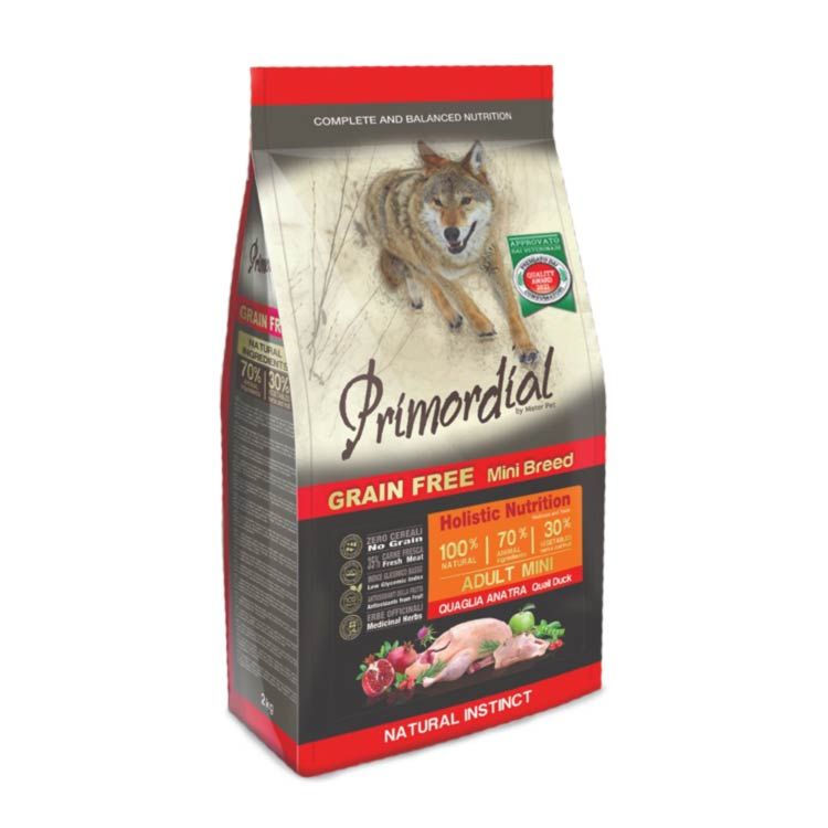 PRIMORDIAL MINI ADULT PATO Y CODORNIZ 2 KG