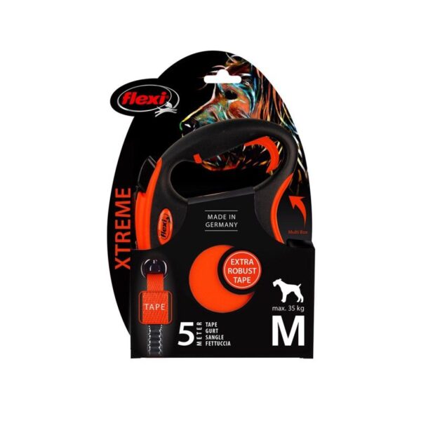 FLEXI XTREME,M,CINTA 5m, HAST 35KG, NARANJA