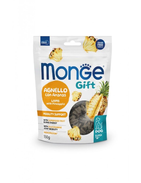 MONGE GIFT PERROS | SNACK M TRAINING PARA ADULTOS | CORDERO Y PIÑA 150 GR