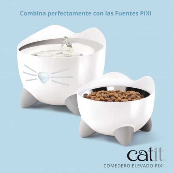 Catit PIXI Comedero Elevado 200ml - Imagen 2