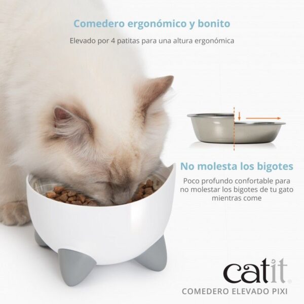 Catit PIXI Comedero Elevado 200ml - Imagen 3
