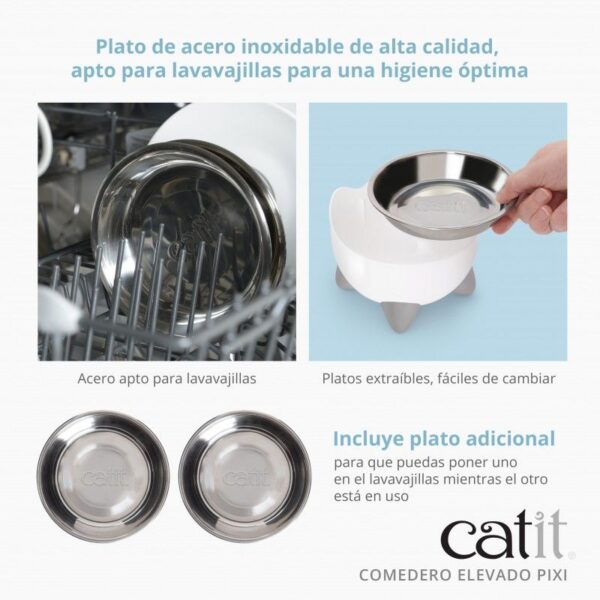 Catit PIXI Comedero Elevado 200ml - Imagen 4