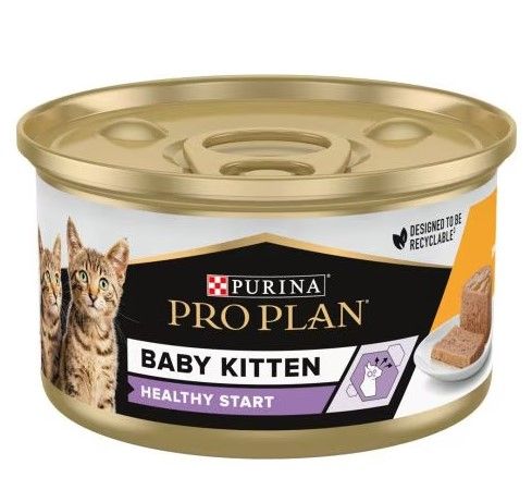 PURINA® PRO PLAN® Gato Lata Mousse Baby Kitten Rico en Pollo 85gr