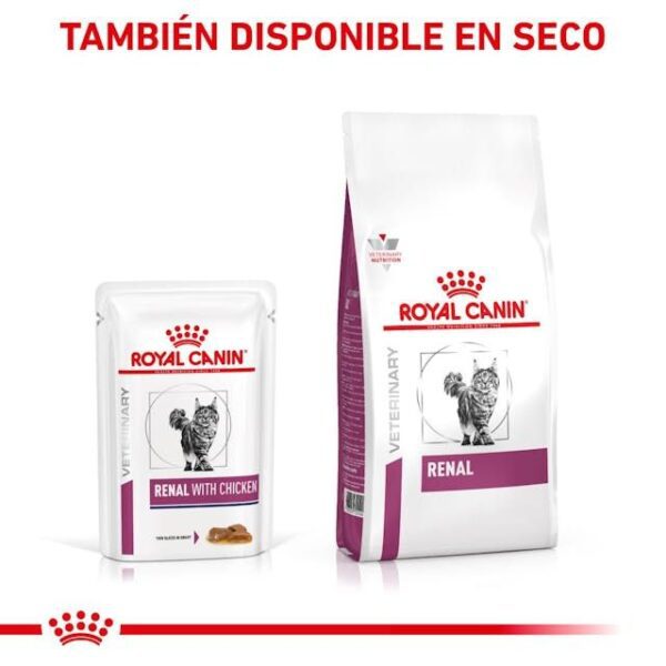 ROYAL CANIN Renal with chicken (con pollo)(finas láminas en salsa)  85 gr - Imagen 4