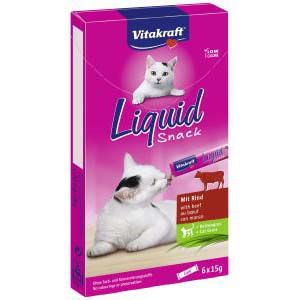 VITAKRAFT CAT LIQUID SNACK PARA GATO DE TERNERA CON OMEGA 6