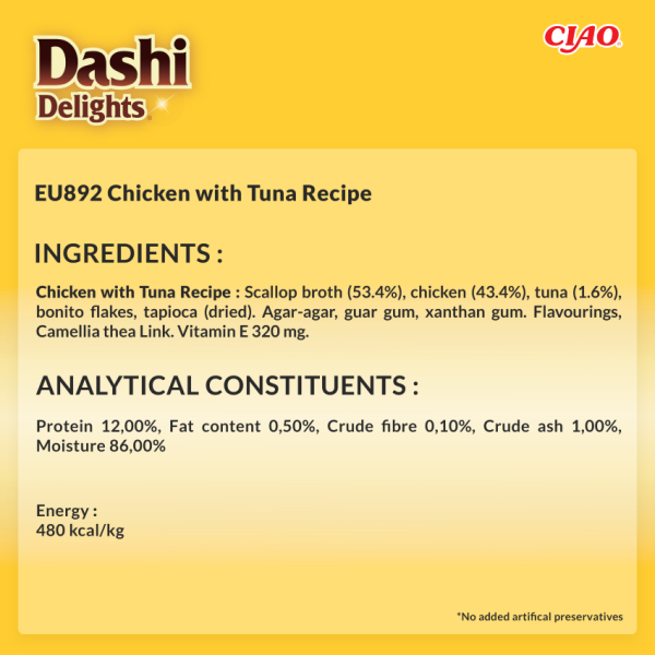 Dashi Delight Delicate Flakes Pollo y Atún 40gr - Imagen 6