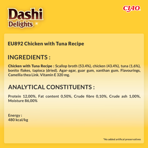 Dashi Delight Delicate Flakes Pollo y Queso 40gr - Imagen 3