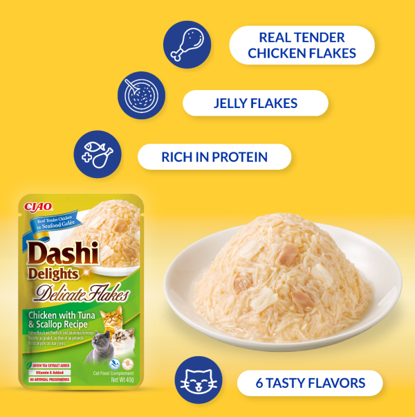 Dashi Delight Delicate Flakes Pollo y Queso 40gr - Imagen 4