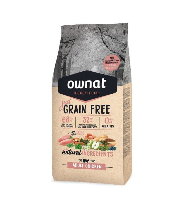 OWNAT JUST GRAIN FREE ADULT CHICKEN CAT 1kg