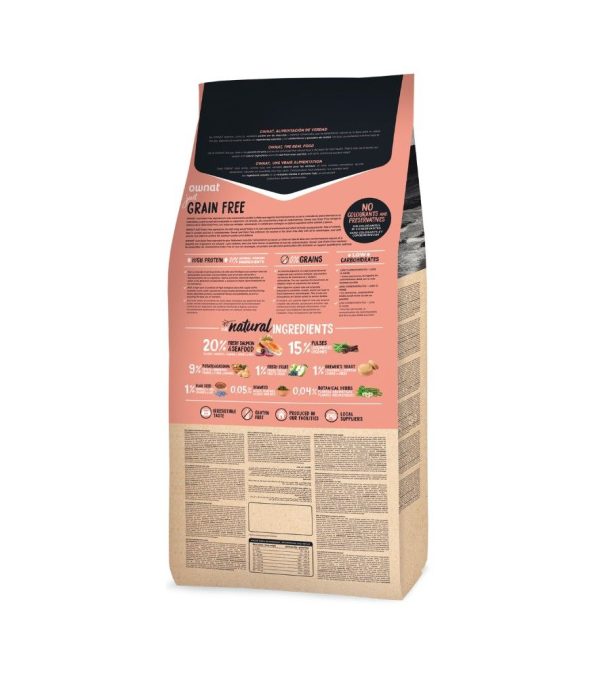 Grain free OWNAT GF JUST SALMON & SEAFOOD (DOG) 3kg - Imagen 3