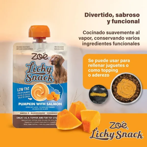 Zoë Licky Snack Calabaza & Salmón 85gr - Imagen 5