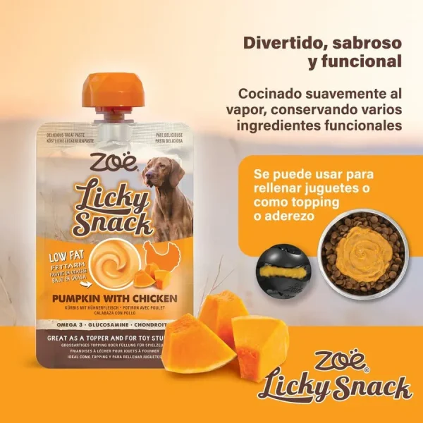 Zoë Licky Snack Calabaza & Pollo 85gr - Imagen 3