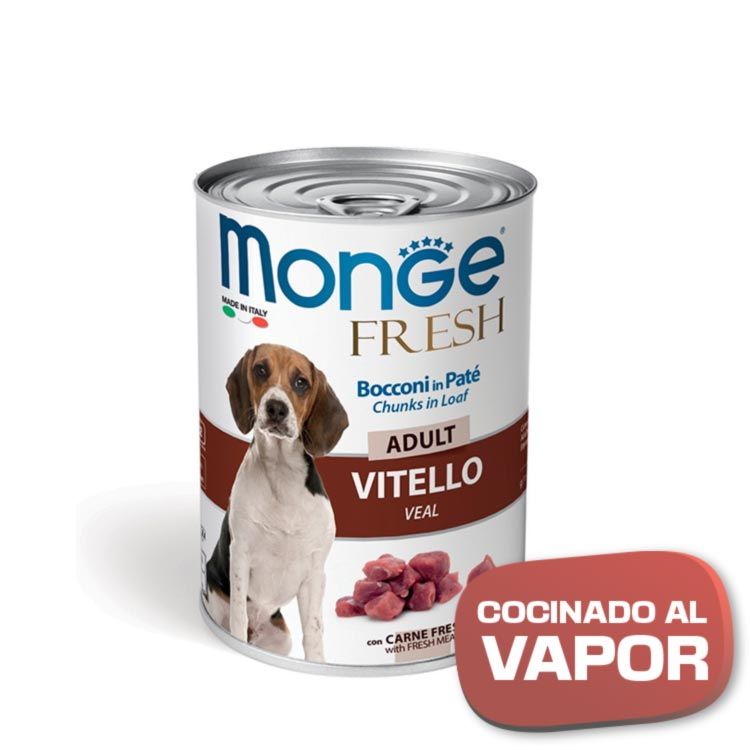 MONGE DOG Fresh Paté vitelo 400gr - Imagen 2