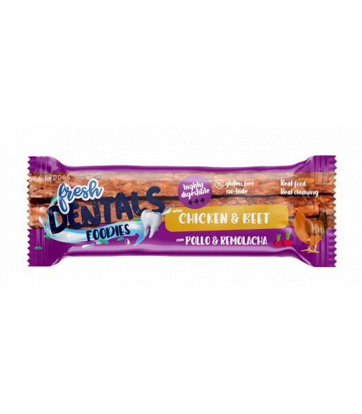 Fresh Dentals Foodies sticks POLLO y REMOLACHA 13cm