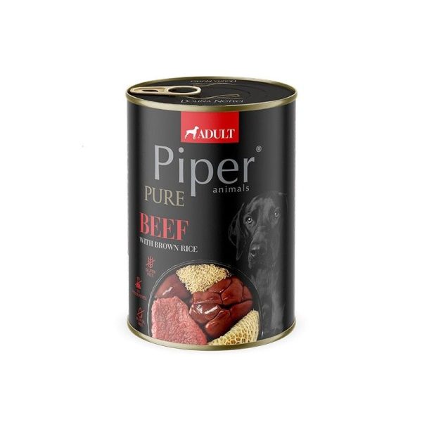 PIPER PURE & BEEF WITH BROWN RICE 400gr