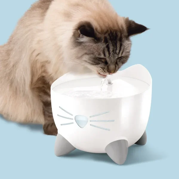 Combo de fuente y comedero para gatos Catit PIXI AZUL - Imagen 7