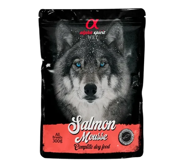 ALPHA SPIRIT Pouch Mousse de Salmón 300gr Perro