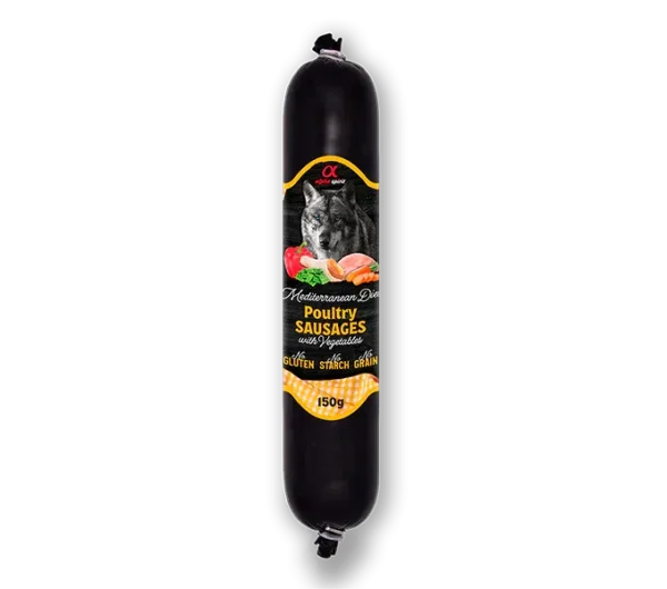 ALPHA SPIRIT SALCHICHA MEDITERRANEAN POULTRY 150gr
