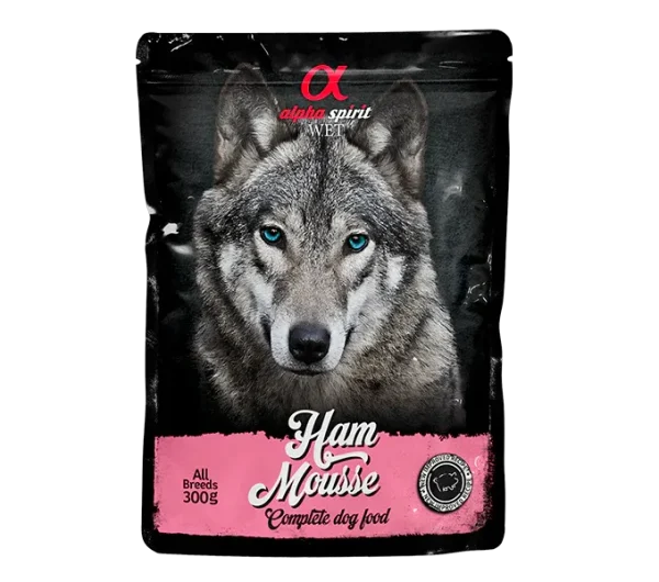 ALPHA SPIRIT  Pouch Mousse de Jamón 300gr Perro