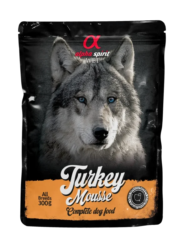 ALPHA SPIRIT Pouch Mousse de Pavo 300gr Perro