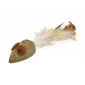 RATON CATNIP CON PLUMA 5cm