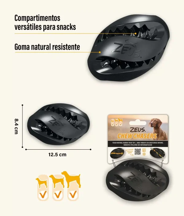 Zeus ChewChasers Pelota de Rugby, 12,5cm - Imagen 7