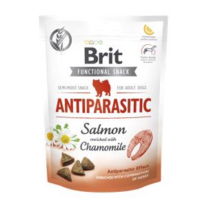 BRIT CARE SNACK ANTIPARASITARIO PERRO ADULTO CON SALMÓN 150g