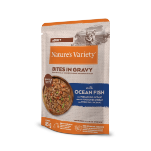 NATURE´S VARIETY BOCADITOS HÚMEDOS EN SALSA CON PESCADO DE OCÉANO 85gr
