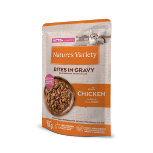 NATURE´S VARIETY BOCADITOS EN SALSA DE GATITO CON POLLO 70gr