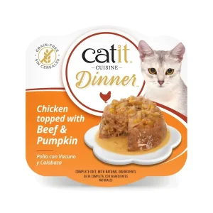 Catit Cuisine Dinner Pollo con Buey y Calabaza, 75gr