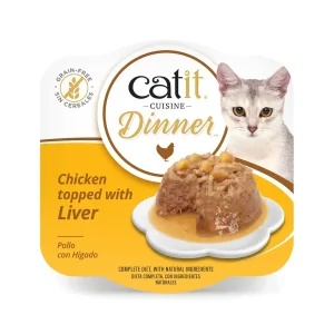 Catit Cuisine Dinner Pollo con Hígado y Brócoli, 75gr