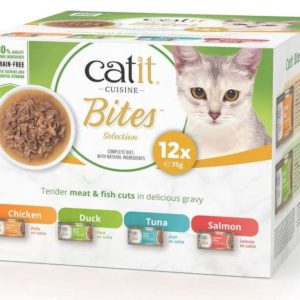 Catit Cuisine Trocitos en salsa Pack Variado 12 x 75gr