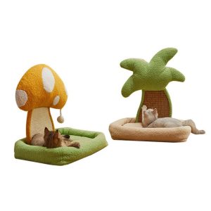 CAMA CON PLANTA RASCADOR GATO 48*34*50cm