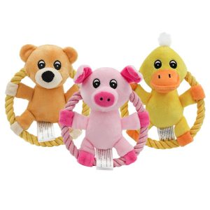 JUGUETE PERRO FRISBIE ANIMALS 16x14cm