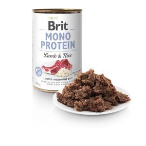 BRIT MONO PROTEIN CON CORDERO Y ARROZ 400gr