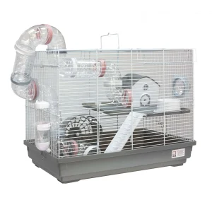 Jaula Hamsterland 4b Blanco-Gris