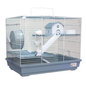 Jaula HOGAR azul y blanca para roedores
