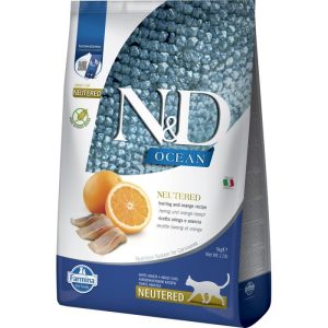 N&D CAT OCEAN NEUTRED ARENQUE & NARANJA 5KG