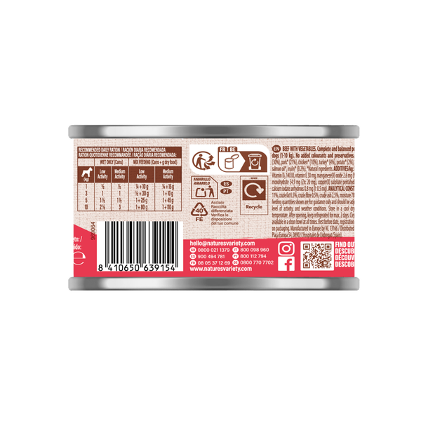NATURE´S VARIETY DOG PATÉ DE CARNE DE RES MINI PARA ADULTOS 200gr - Imagen 2