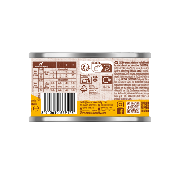 NATURE´S VARIETY DOG PATÉ DE POLLO MINI PARA CACHORROS 200gr - Imagen 2