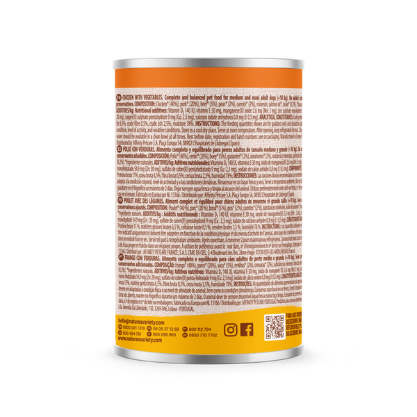 NATURE´S VARIETY DOG PPATÉ DE POLLO PARA ADULTOS MEDIANO/MAXI 400gr - Imagen 2