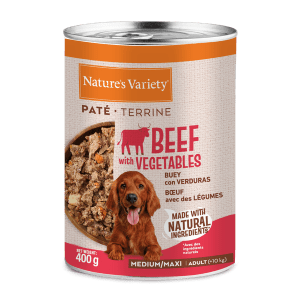 NATURE´S VARIETY DOG PATÉ DE CARNE DE RES PARA ADULTOS MEDIANO/MAXI 400gr