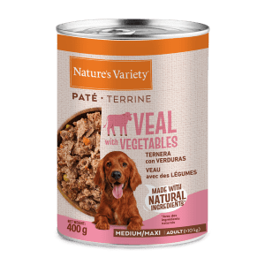 NATURE´S VARIETY DOG PATÉ DE TERNERA MEDIANO/MAXI PARA ADULTOS 400gr